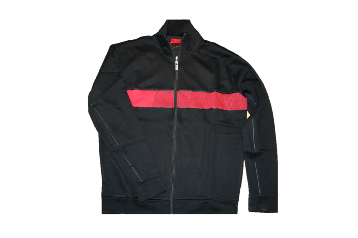 HUGO Sweatjacke DALAIS mit Reißverschluss und Colour-Block-Logo schwarz HUGO Sweatjacke DALAIS mit Reißverschluss und Colour-Block-Logo schwarz