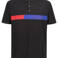 HUGO Poloshirt DANTES aus Stretch-Baumwolle mit Logo-Grafik