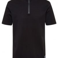 HUGO Poloshirt DARANTO mit Stehkragen und grafischer Berlin-Applikation schwarz 001