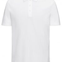 HUGO Poloshirt Darelli aus Baumwoll-Piqué mit Logo-Print hinten am Saum weiss 100 S
