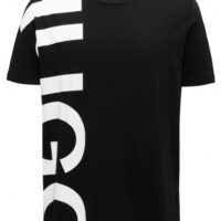 HUGO Oversized T-Shirt Daws aus Baumwoll-Jersey mit großem Logo-Print schwarz 001 S