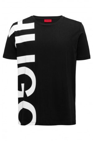 HUGO Oversized T-Shirt Daws aus Baumwoll-Jersey mit großem Logo-Print schwarz 001 S