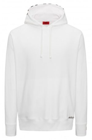 HUGO Men Oversized-Fit Kapuzenpullover Dayfun aus Baumwolle mit Logo-Print Farbe weiss 100 S