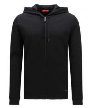 HUGO KAPUZEN SWEAT JACKE DELINGER FARBE SCHWARZ 001 S