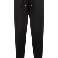 HUGO Jogging Hose DERGY aus Stretch-Jersey mit Reißverschluss an den Bündchen schwarz