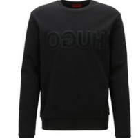 HUGO Logo Sweatshirt DICAGOR Farbe schwarz 001 S