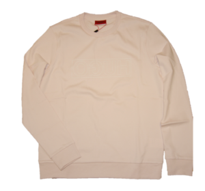 HUGO Sweatshirt DICAGO-U6 aus Interlock-Baumwolle mit spiegelverkehrtem Logo rosa 683