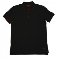 HUGO Poloshirt DINOSO mit abgesetzten Kragen Farbe schwarz 001 S