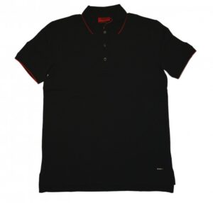 HUGO Poloshirt DINOSO mit abgesetzten Kragen Farbe schwarz 001 S