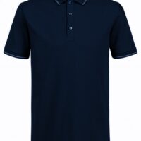 HUGO Poloshirt DINOSO-U2 elastischer Baumwolle mit Streifen-Einfassung Farbe dunkelblau 405