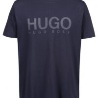 HUGO Relaxed-Fit T-Shirt Dolive-U1 aus Baumwoll-Jersey mit Logo Farbe dunkelblau 414 S