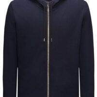 HUGO Kapuzenjacke Durphy aus Baumwolle mit Reißverschluss Farbe dunkelblau 410 S