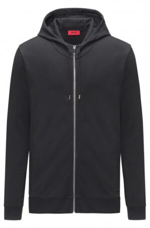HUGO Kapuzenjacke Durphy aus Baumwolle mit Reißverschluss schwarz 001 S