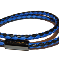 HUGO WICKELARMBAND E-BRAID FARBE BLAU / SCHWARZ 075 HUGO WICKELARMBAND E-BRAID FARBE BLAU / SCHWARZ 075