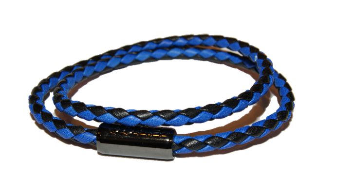 HUGO WICKELARMBAND E-BRAID FARBE BLAU / SCHWARZ 075 HUGO WICKELARMBAND E-BRAID FARBE BLAU / SCHWARZ 075