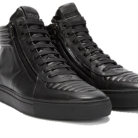 HUGO Hightop Sneaker Futurism_Hito_ltmtzp aus gepolstertem Nappaleder mit Schnürung Farbe schwarz 001 41