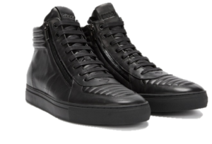 HUGO Hightop Sneaker Futurism_Hito_ltmtzp aus gepolstertem Nappaleder mit Schnürung Farbe schwarz 001 41