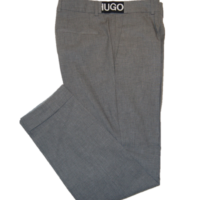 HUGO Hose GABRIEL192F1 aus Stretch-Baumwolle mit charakteristischem Detail grau 010