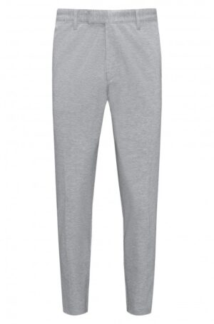HUGO Chino Hendris2 aus meliertem Stretch-Jersey mit schmalem Bein schwarz 001