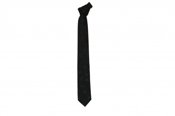 HUGO Krawatte aus Seide Tie cm 6 mit Jacquard-Totenkopfmuster schwarz 001 HUGO Krawatte aus Seide Tie cm 6 mit Jacquard-Totenkopfmuster schwarz 001