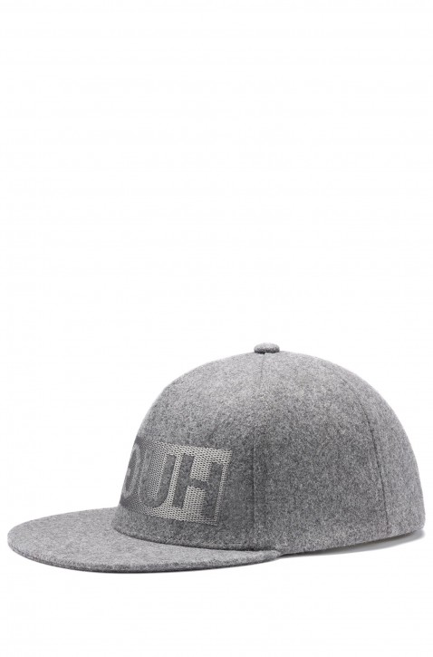 HUGO Baseball Cap Men-x 536/1 aus Filz mit spiegelverkehrtem Logo Farbe grau 032 HUGO Baseball Cap Men-x 536/1 aus Filz mit spiegelverkehrtem Logo Farbe grau 032