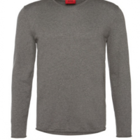 HUGO PULLOVER SCOOP FARBE GRAU 081 M