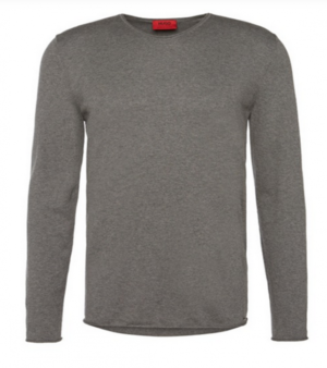 HUGO PULLOVER SCOOP FARBE GRAU 081 M