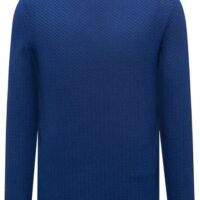 HUGO Pullover SENOR aus Baumwoll-Jacquard mit Fischgrät-Muster dunkelblau 419 M