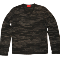 HUGO Oversize Pullover SINDO aus Wollmix mit Camouflage-Muster Farbe schwarz 014 S