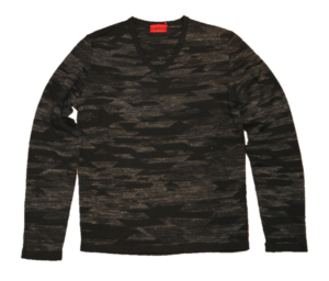 HUGO Oversize Pullover SINDO aus Wollmix mit Camouflage-Muster Farbe schwarz 014 S