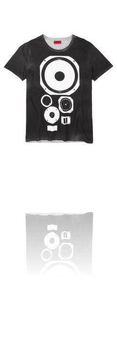 HUGO TEE DEAKER FARBE BLACK 100 GR: L HUGO TEE DEAKER FARBE BLACK 100