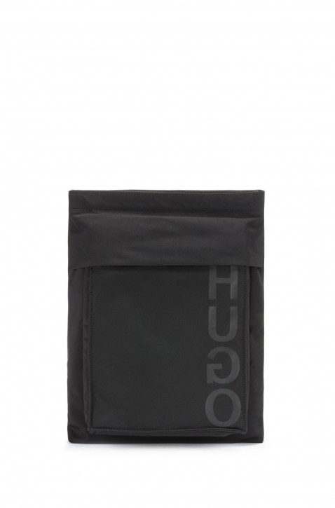HUGO Tasche URBAN_NS zip aus Nylon mit abnehmbarem Frontfach und Schulterriemen schwarz HUGO Tasche URBAN_NS zip aus Nylon mit abnehmbarem Frontfach und Schulterriemen schwarz