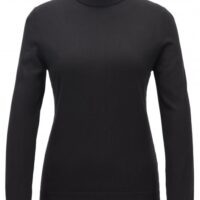 BOSS Rollkragenpullover IDDINIA aus Baumwoll-Mix mit Kaschmir und Seide schwarz 001 S