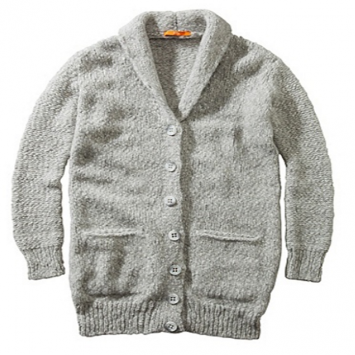 BOSS ORANGE STRICKJACKE IRVETTE FARBE HELLGRAU 030 BOSS ORANGE STRICKJACKE IRVETTE FARBE HELLGRAU 030 XS