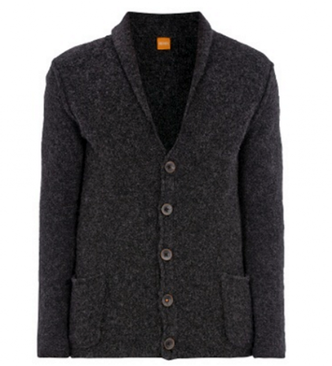 BOSS ORANGE STRICKJACKE KALHANA FARBE ANTHRAZIT 017 BOSS ORANGE STRICKJACKE KALHANA FARBE ANTHRAZIT 017 S