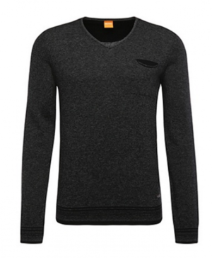 BOSS ORANGE PULLOVER KERPEN FARBE SCHWARZ 001 S