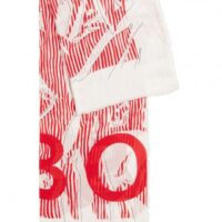 HUGO BOSS Abstrakt bedruckter Schal NAGALLERY aus Baumwolle und BOSS Logo HUGO BOSS Abstrakt bedruckter Schal NAGALLERY aus Baumwolle und BOSS Logo