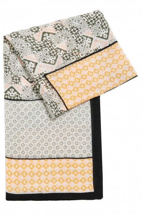BOSS Poncho Nalivia aus Material-Mix mit Leinen und verschiedenen Prints BOSS Poncho Nalivia aus Material-Mix mit Leinen und verschiedenen Prints