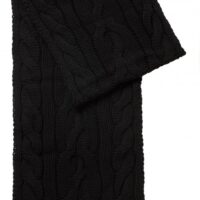BOSS Schal NEOSA mit Zopfmuster aus Woll-Mix Farbe schwarz BOSS Schal NEOSA mit Zopfmuster aus Woll-Mix Farbe schwarz