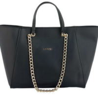 GUESS HANDTASCHE NIKKI CHAIN TOTE BAG FARBE SCHWARZ 001