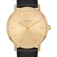 NIXON Porter Leather 40 mm Farbe all gold / black