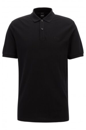 BOSS Regular-Fit Poloshirt PALLAS aus feinem Piqué schwarz 001