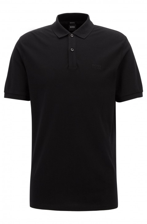 BOSS Regular-Fit Poloshirt PALLAS aus feinem Piqué schwarz 001 BOSS Regular-Fit Poloshirt PALLAS aus feinem Piqué schwarz 001