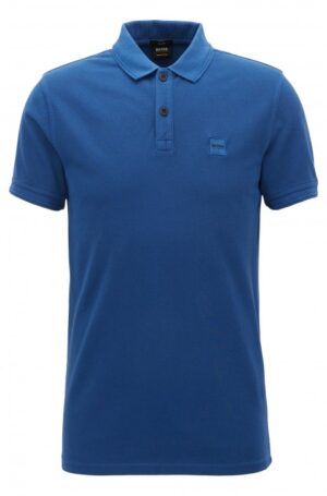 BOSS ORANGE Slim-Fit Poloshirt Prime aus gewaschenem Baumwoll-Piqué Farbe dunkelblau 416 S