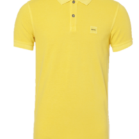 BOSS ORANGE Slim-Fit Poloshirt Prime aus gewaschenem Baumwoll-Piqué gelb 723