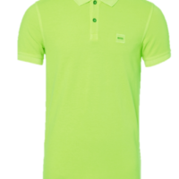 BOSS ORANGE Slim-Fit Poloshirt Prime aus gewaschenem Baumwoll-Piqué grün 329