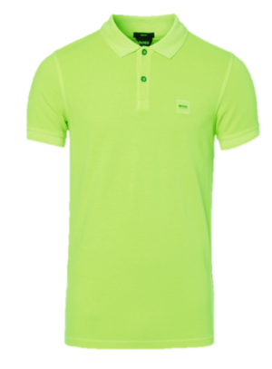 BOSS ORANGE Slim-Fit Poloshirt Prime aus gewaschenem Baumwoll-Piqué grün 329