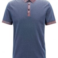 BOSS Poloshirt PUNCH aus Baumwolle mit gemusterten Details dunkelblau 404 BOSS Poloshirt PUNCH aus Baumwolle mit gemusterten Details dunkelblau 404