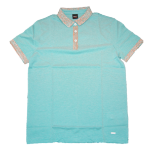 BOSS Poloshirt PUNCH aus Baumwolle mit gemusterten Details open blue 491