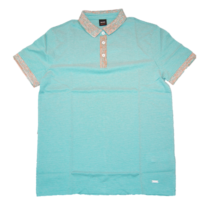 BOSS Poloshirt PUNCH aus Baumwolle mit gemusterten Details open blue 491 BOSS Poloshirt PUNCH aus Baumwolle mit gemusterten Details open blue 491